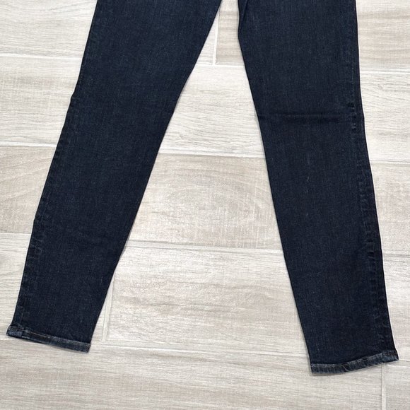 Frame Le High Mid-Rise Skinny Jeans in Harvard Dark Wash Denim Women's Size 26 - Picture 9 of 11